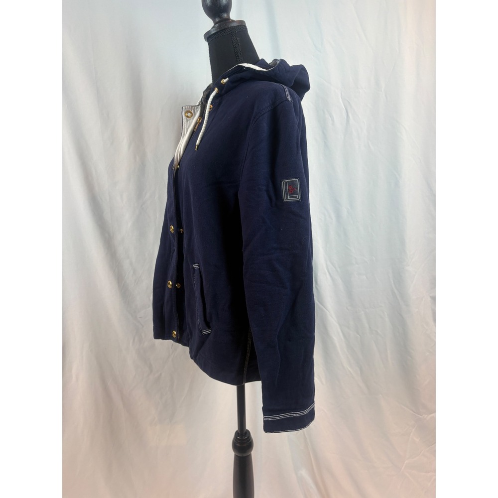 Lauren Jeans Co Ralph Lauren Navy Blue Full Zip Hoodie Sweatshirt Large - Picture 7 of 9